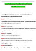 Texas Food Manager Exam Learn2Serve 360training &lpar;all 100&percnt; correct answers&rpar; Latest 2025&sol;2026 Graded A&plus;