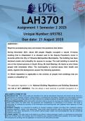 LAH3701 Assignment 1 &lpar;ANSWERS&rpar; Semester 2 2025 - DISTINCTION GUARANTEED