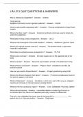 LRA 213 QUIZ QUESTIONS & ANSWERS