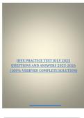 IDFX PRACTICE TEST JULY 2025 QUESTIONS AND ANSWERS 2025-2026 &lpar;100&percnt; VERIFIED COMPLETE SOLUTION&rpar;