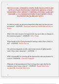 PENNSYLVANIA EMISSIONS INSPECTOR EXAM LATEST 2025 ACTUAL EXAM TEST BANK&vert; COMPLETE 600 REAL EXAM QUESTIONS AND CORRECT VERIFIED ANSWERS&sol; ALREADY GRADED A&plus;&vert; PA EMISSIONS INSPECTOR CERTIFICATION EXAM TEST BANK &lpar;BRAND NEW&excl;&excl;&rpar;