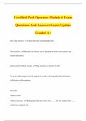 Certified Pool Operator Module 6 Exam Questions And Answers Latest Update Graded A&plus; Base&comma; film emulsion - 2 parts that make up radiographic film