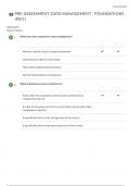 WGU PRE-ASSESSMENT&colon; DATA MANAGEMENT - FOUNDATIONS &lpar;PAI1&rpar;&semi; Answered Updated Summer 2025&period;