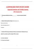 AANP BOARD TEST STUDY GUIDE Latest 2025&sol;2026 COMPLETE FREQUENTLY MOST TESTED QUESTIONS WITH COMPLETE SOLUTION &sol;GET IT 100&percnt; ACCURATE&excl;&lpar;Graded A&plus;&rpar;
