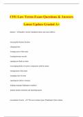 CFE-Law Terms Exam Questions & Answers Latest Update Graded A&plus;