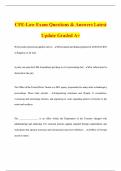 CFE-Law Exam Questions & Answers Latest Update Graded A&plus;