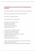 PN 1005 Final Exam&colon; Complete Q&A with Verified Solutions 2025&sol;2026 