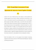 CFE- Fraud Risk Assessment Exam Questions & Answers Latest Update Graded A&plus;