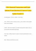 CFE- Financial Transactions and Fraud Schemes Exam Questions & Answers Latest Update Graded A&plus;