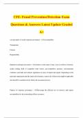 CFE- Fraud Prevention&sol;Detection Exam Questions & Answers Latest Update Graded A&plus;