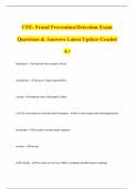 CFE- Fraud Prevention&sol;Detection Exam Questions & Answers Latest Update Graded A&plus;