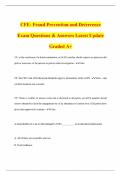CFE- Fraud Prevention and Deterrence Exam Questions & Answers Latest Update Graded A&plus;