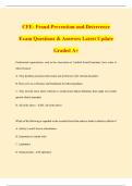 CFE- Fraud Prevention and Deterrence Exam Questions & Answers Latest Update Graded A&plus; Professional organizations&comma; such as the Association of Certified Fraud Examiners&comma; have codes of