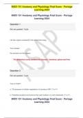 BIOD 151 Anatomy and Physiology Final Exam - Portage  Learning 2024  