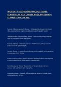 WGU D673 - ELEMENTARY SOCIAL STUDIES CURRICULUM 2025 QUESTIONS &lpar;SOLVED&rpar; WITH COMPLETE SOLUTIONS&excl;&excl;
