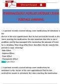 Pharmacology NURS 251 Module 1 Exam &lpar;2025 &sol; 2026&rpar; portage learning&sol; ABCnursing&sol;Geneva College Questions and Verified Answers&comma; 100&percnt; Guarantee Pass