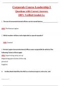 Corporals Course Leadership I Questions and Answers Pass the Exam&comma; 100&percnt; Verified &lpar;2025 &sol; 2026&rpar; Graded A&plus;