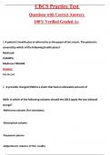 CBCS practice test Questions with Correct Answers Pass the Test&comma; 100&percnt; Verified &lpar;2025 &sol; 2026&rpar; Graded A&plus;