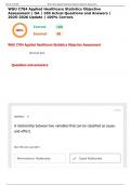 WGU C784 Applied Healthcare Statistics Objective Assessment &vert; OA &vert; 100 Actual Questions and Answers &vert; 2025-2026 Update &vert; 100&percnt; Correct&period;