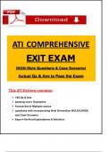 2025 Exit ATI - Comprehensive Exam - Qs & Ans to Pass the Exam - &lpar;NGN style Qs & Case Scenario's&rpar; - 100&percnt; Verified