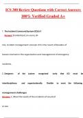 ICS 300 Review Questions with Correct Answers Pass the Exam&comma; 100&percnt; Verified &lpar;2025 &sol; 2026&rpar; Graded A&plus;