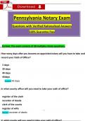 Pennsylvania Notary Exam 2024 &vert; Verified Q&A &plus; Rationales &vert; RULONA Law Study Guide