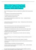 WGU C254 Topic 8 Final Exam Questions and Actual Detailed Answers 2025-2026 Edition&period;