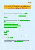 NURS245 - Week 12 &lpar;UNIT 4&rpar; Questions  and Answers &lpar;Expert Solutions&rpar;