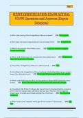 OTFIT CERTIFICATION EXAM ACTUAL  EXAM Questions and Answers &lpar;Expert  Solutions&rpar;