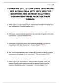 Tennessee Cat 7 Study Guide &vert; Questions with 100&percnt; Correct Answers &vert; Verified &vert; Latest Update