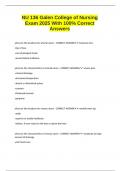 NU 136 Galen College of Nursing Exam 2025 With 100&percnt; Correct Answers
