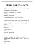 MGT103 FULL FINAL EXAM QUESTIONS AND ANSWERS 2025