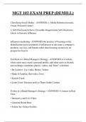MGT 103 EXAM PREP &lpar;DEMILL&rpar; QUESTIONS AND ANSWERS 2025