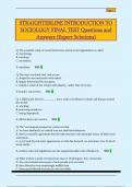 STRAIGHTERLINE INTRODUCTION TO  SOCIOLOGY FINAL TEST Questions and  Answers &lpar;Expert Solutions&rpar; 