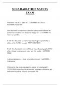 SCDA RADIATION SAFETY EXAM QUESTIONS AND ANSWERS 2025