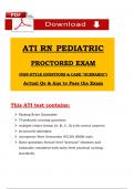 Pass Your 2025 ATI RN Pediatrics Proctored Exam Breakdown from 2023 Exam &lpar;NGN style Qs & Case studies&rpar; &lpar;PDF&rpar;
