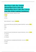 BLACK ROCK COFFEE BAR TRAINING MANUAL NEWEST ACTUAL EXAM COMPLETE 110 QUESTIONS AND CORRECT DETAILED ANSWERS