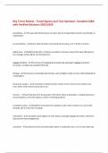 Key Terms Review - Travel Agency and Tour Operator&colon; Complete Q&A  with Verified Solutions-2025&sol;2026 