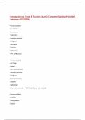 Introduction to Travel & Tourism Exam 2&colon; Complete Q&A with Verified  Solutions-2025&sol;2026