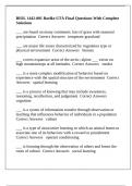 BIOL 1442-001 Roelke UTA Final Questions With Complete Solutions