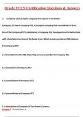 Oracle FCCS Certification Questions 2025 Newest Questions and Answers Pass the Exam&comma; 100&percnt; Verified &lpar;2025 &sol; 2026&rpar; Graded A&plus;