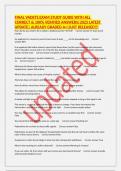 FINAL VADETS EXAM STUDY GUIDE WITH ALL CORRECT & 100&percnt; VERIFIED ANSWERS&vert;2025 LATEST UPDATE&vert; ALREADY GRADED A&plus;&vert;JUST RELEASED&excl;&excl;&excl;