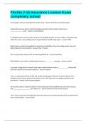 Florida 2-15 Insurance License Exam completely solved 