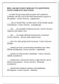 BIOL 1442-001 EXAM 3 ROELKE UTA QUESTIONS WITH COMPLETE SOLUTIONS