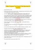 Police sergeant test exam prep questions answers