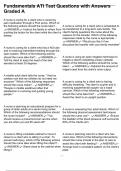 Fundamentals ATI Test Questions with Answers Graded A