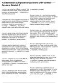 Fundamentals ATI practice Questions with Verified Answers Graded A