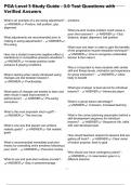 PGA Level 3 Study Guide - 3&period;0 Test Questions with Verified Answers