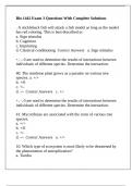 Bio 1442 Exam 3 Questions With Complete Solutions