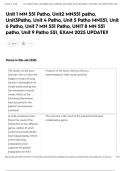 Unit 1 MN 551 Patho&comma; Unit2 MN551 patho&comma; Unit3Patho&comma; Unit 4 Patho&comma; Unit 5 Patho MN551&comma; Unit 6 Patho&comma; Unit 7 MN 551 Patho&comma; UNIT 8 MN 551 patho&comma; Unit 9 Patho 551&comma; EXAM 2025 UPDATE&excl;&excl;
